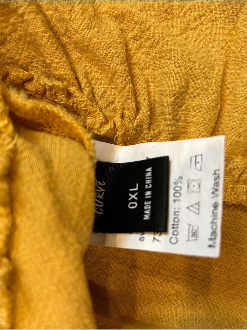 Sunny Yellow Ruffle scalloped Hem Slip Dress 100% cotton - Picture 5 of 5